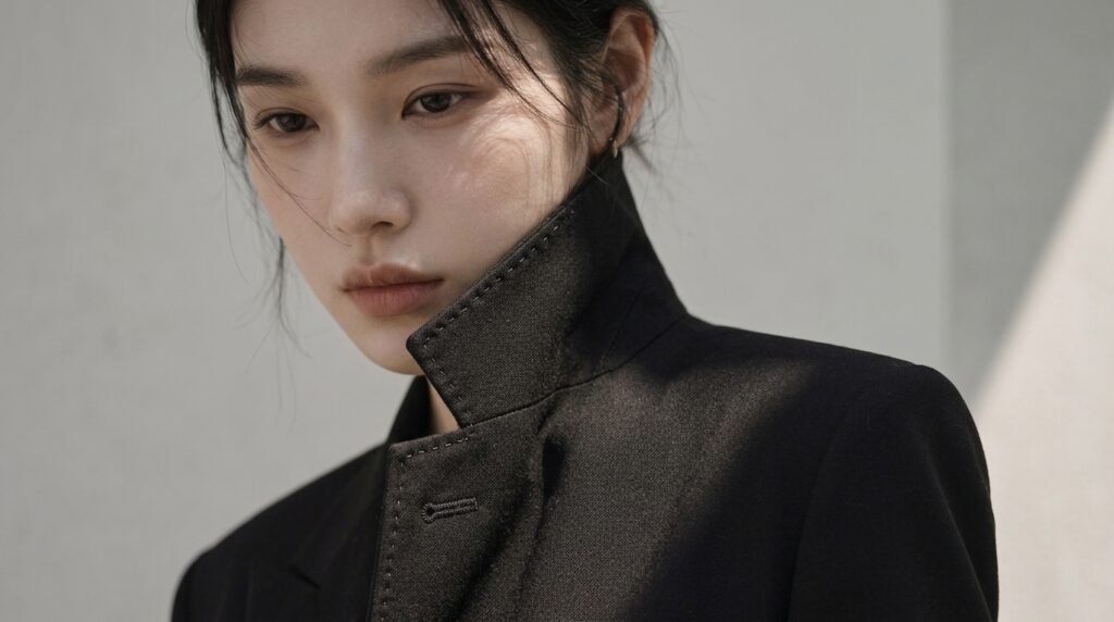 2026 명품 재정립 트렌드를 상징하는 하이엔드 테일러링 소재 클로즈업