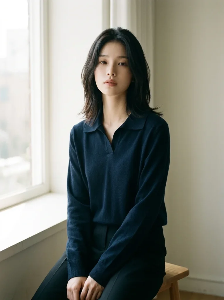 폴로 니트 타입별 비교 클래식 네이비 착장
