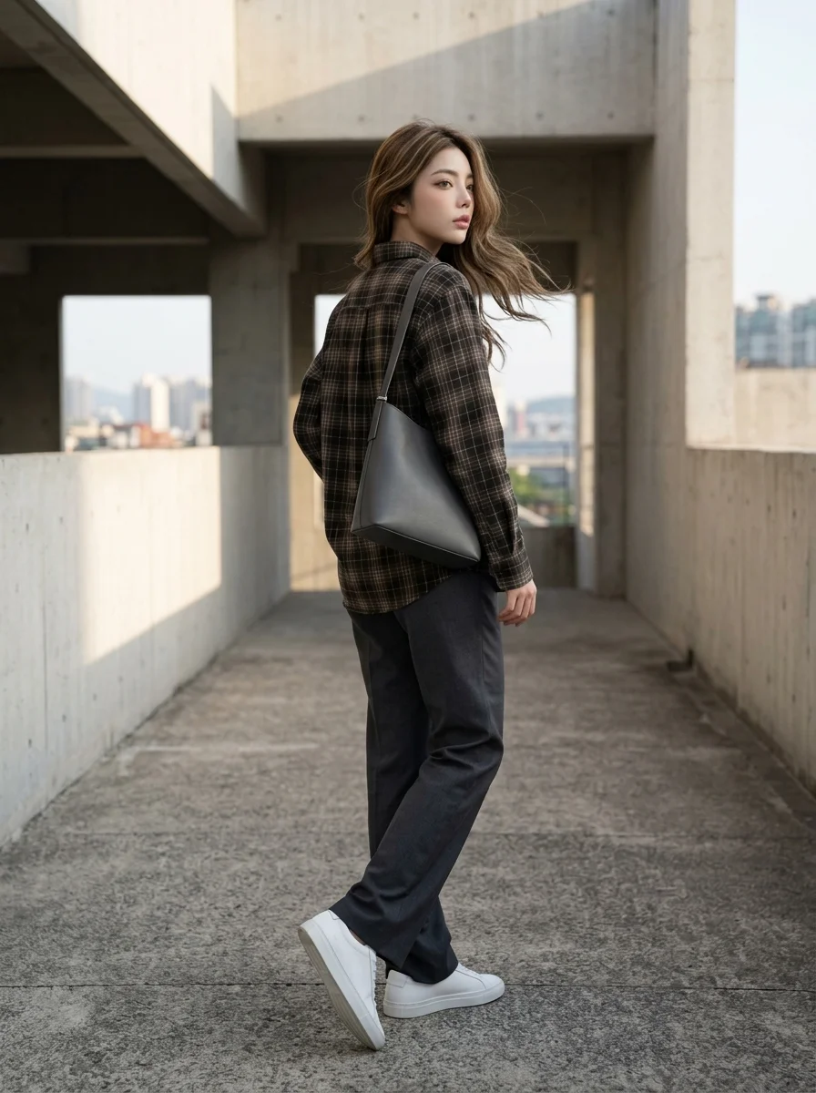 미니멀 스니커즈 힐컵과 뒷태 마감