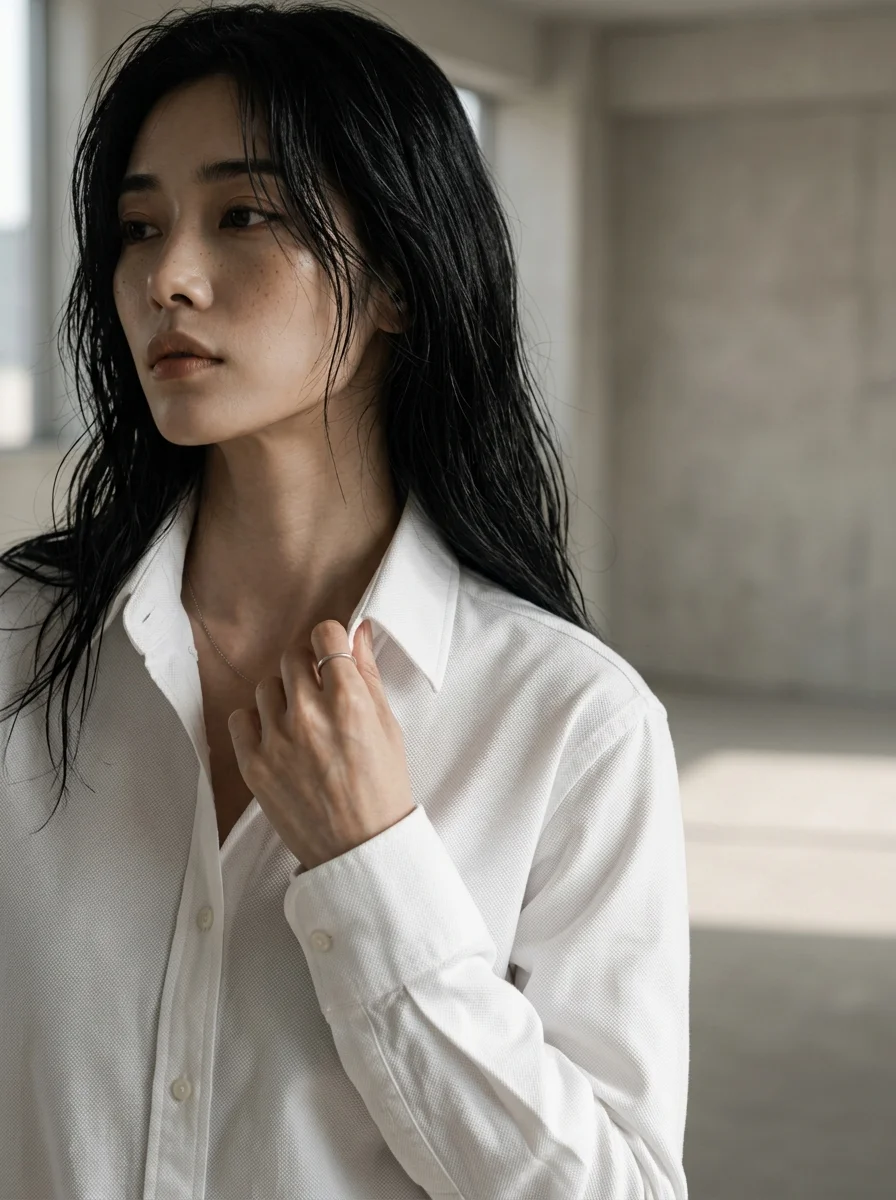옥스퍼드 셔츠 피케 직조 통기성 원단