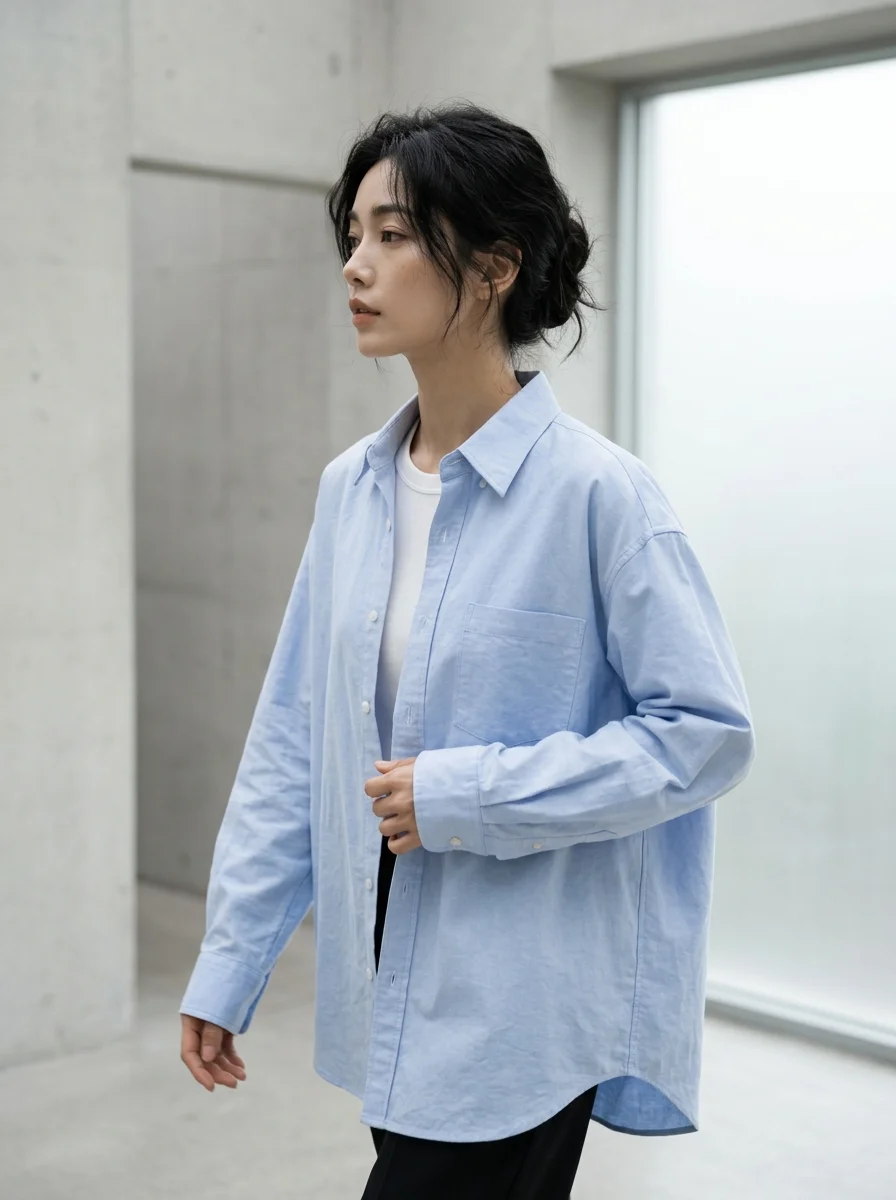 옥스퍼드 셔츠 루즈핏 오버사이즈 착장
