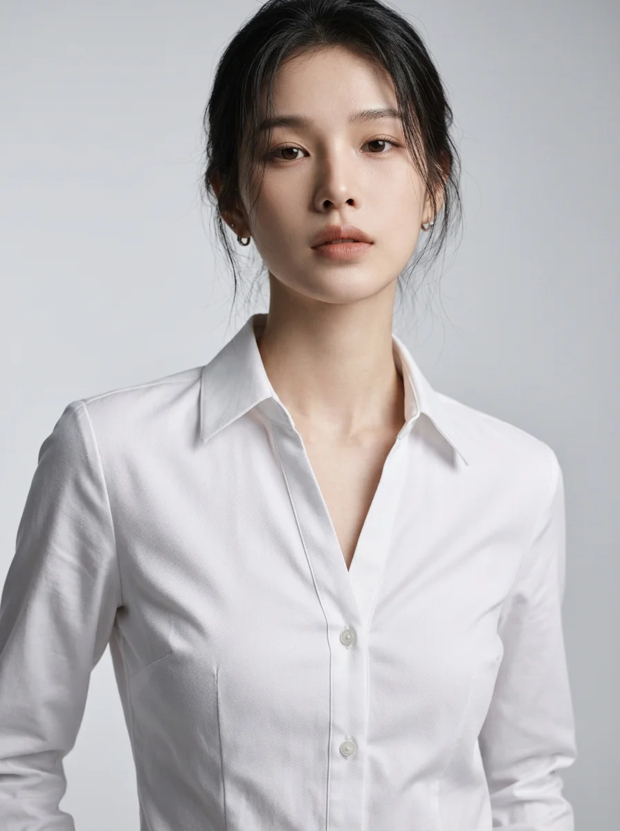 출근룩 셔츠 슬림핏 화이트 셔츠 착장